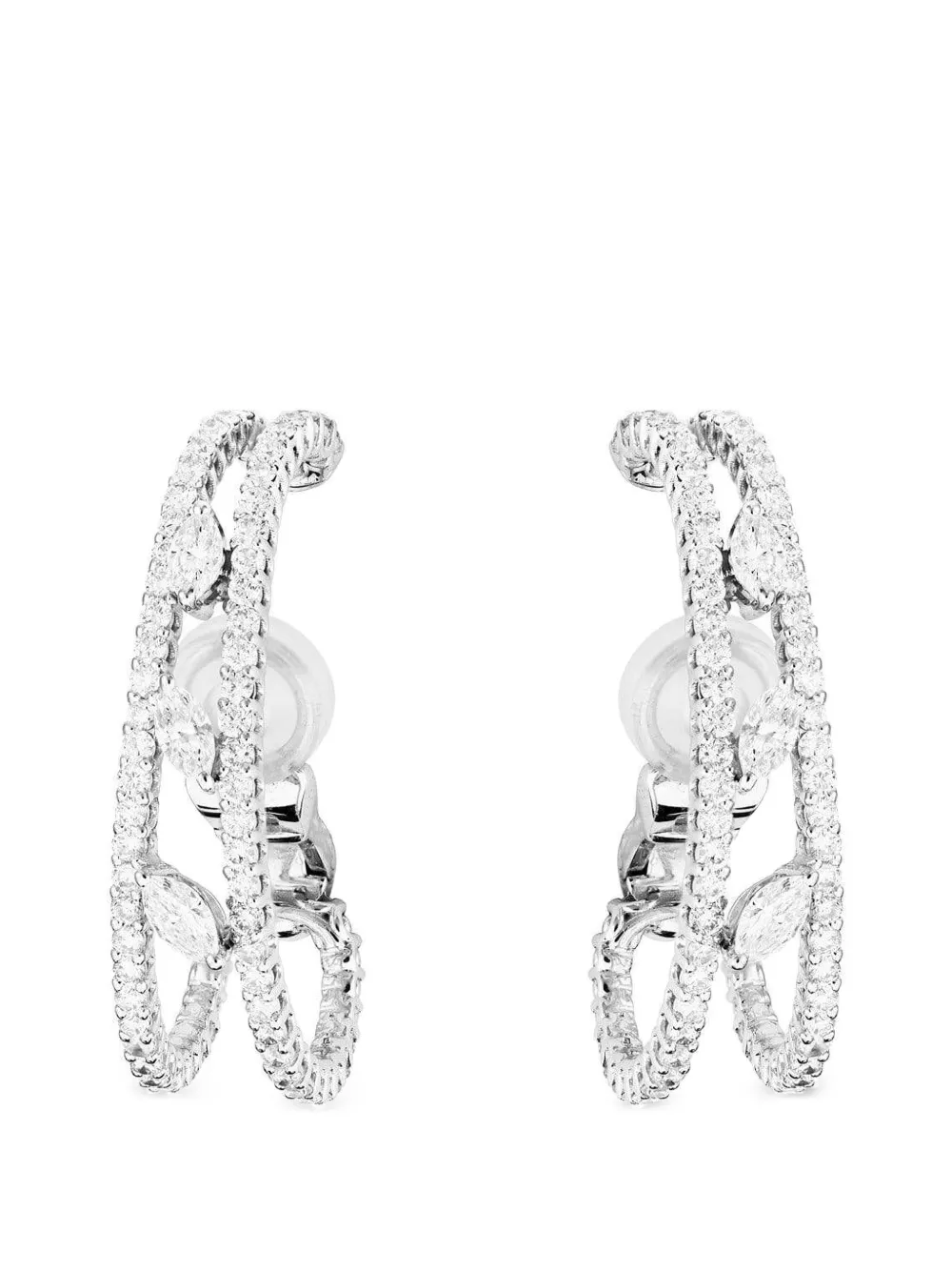 Yeprem diamond hoop earrings - Argento