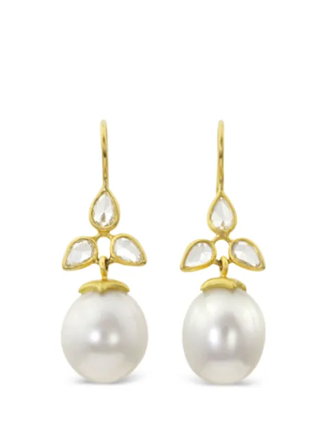 Leigh Maxwell pendientes Bahari con diamante y perla