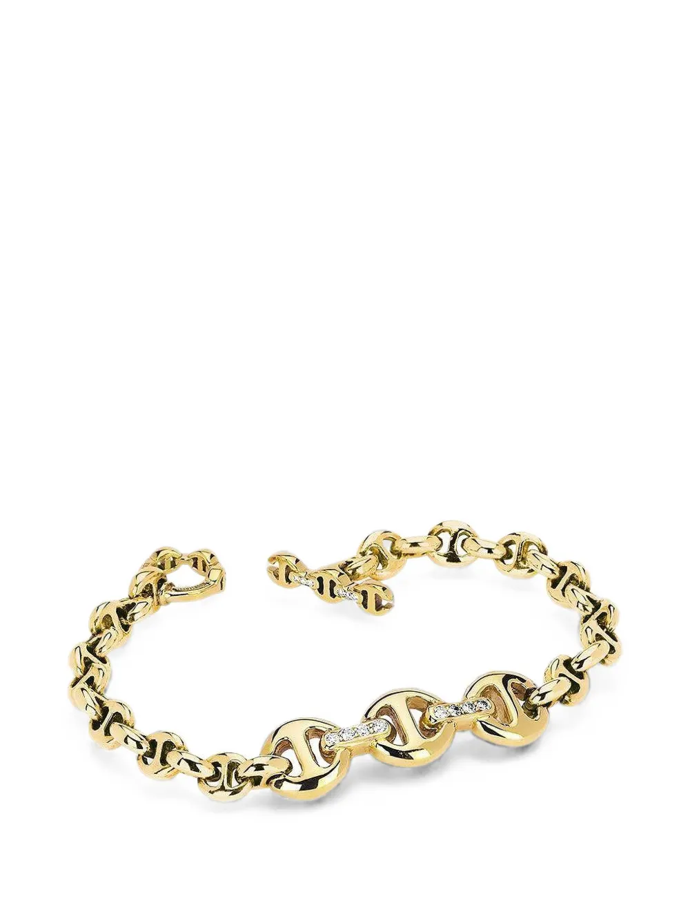 HOORSENBUHS ID diamond open-link bracelet - Gold