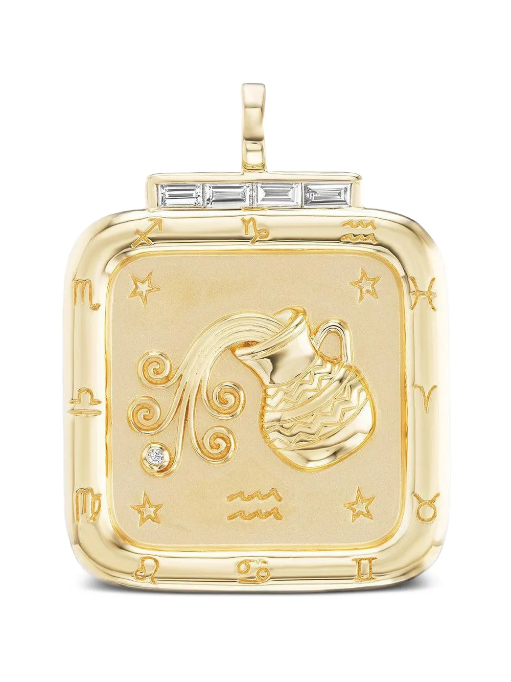 Sorellina diamond Aquarius pendant - Gold