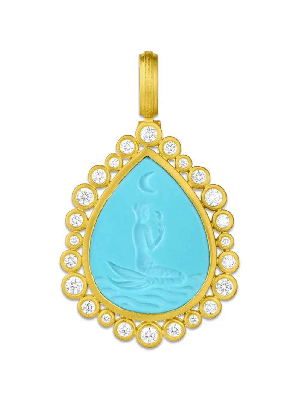 Leigh Maxwell Pendente Mermaid con turchese e diamanti - Oro
