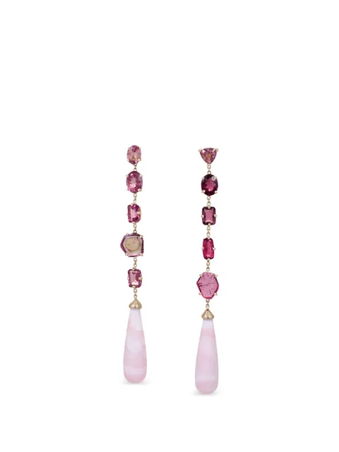 Jacquie Aiche tourmaline and opal drop earrings