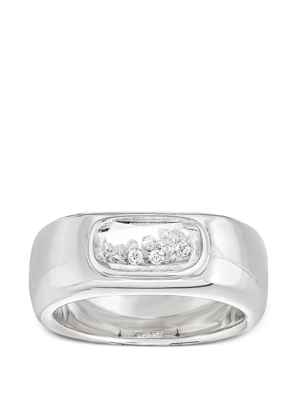 Moritz Glik Dalila Cigar Band diamond ring - Argento