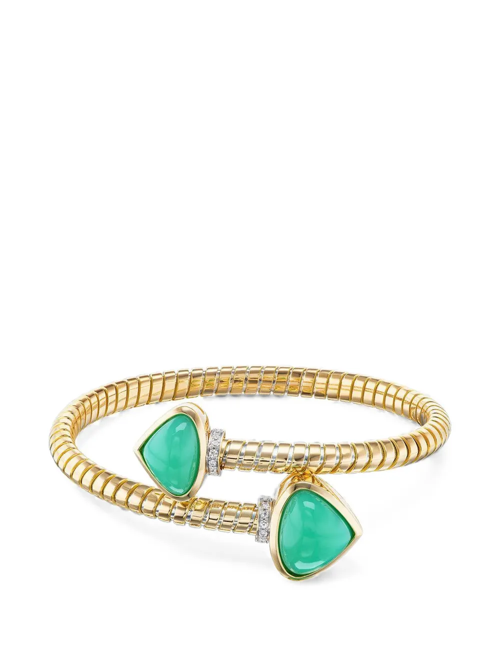 MARINA B Trisolina chrysoprase and diamond bracelet - Gold