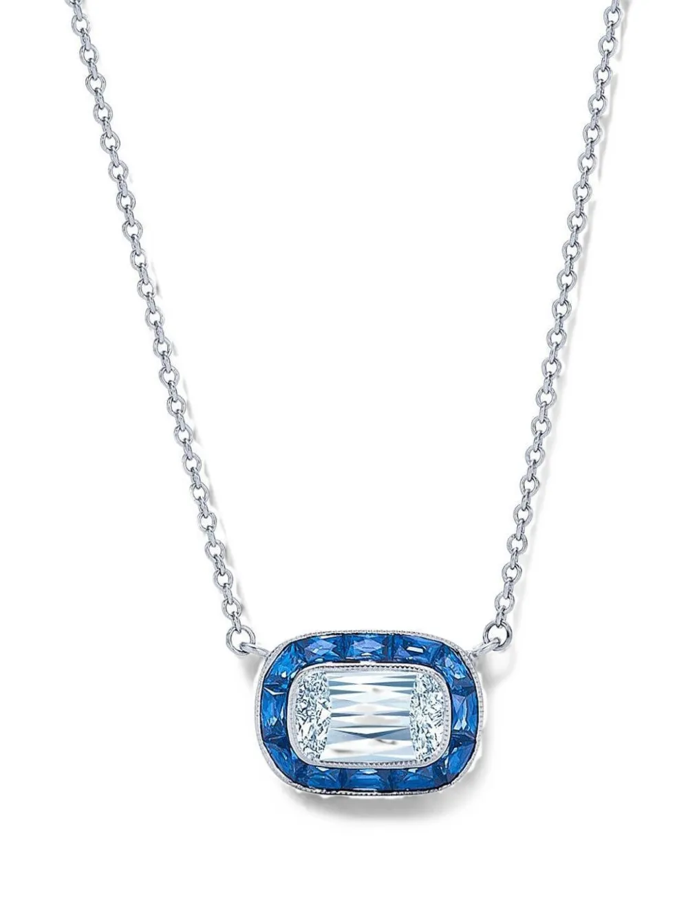 KWIAT Starry Night diamond and sapphire necklace - Silber