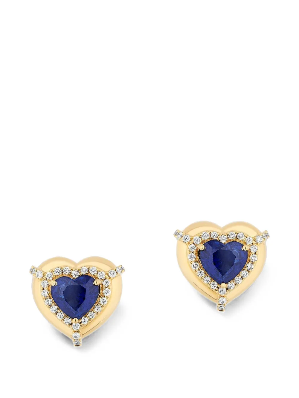 Goshwara G-One sapphire and diamond earrings - Gold