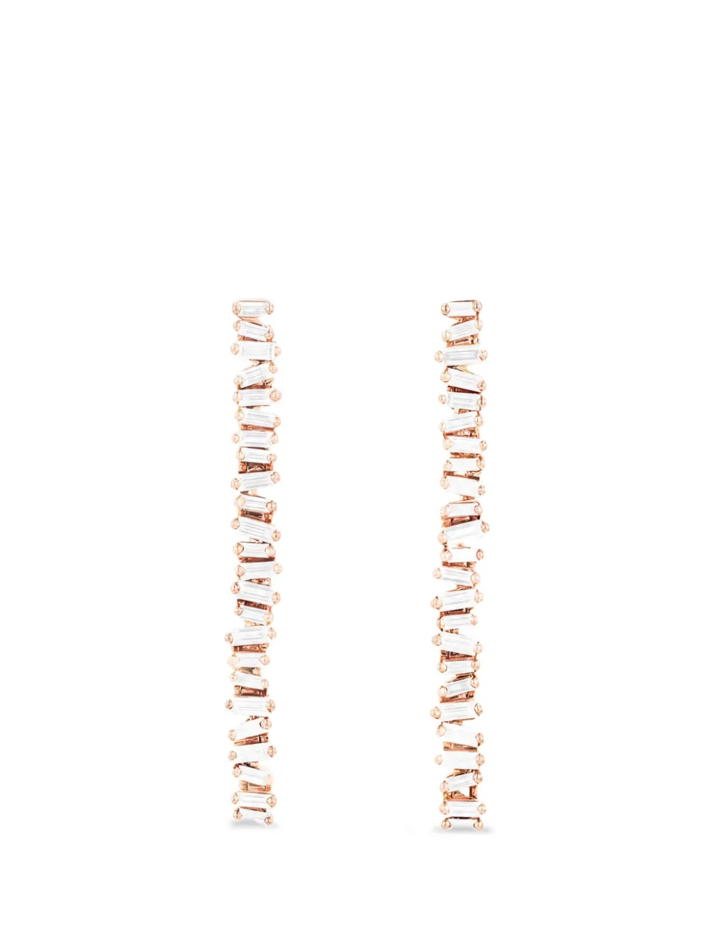 Suzanne Kalan midi Tennis Drop diamond earrings - Rosa