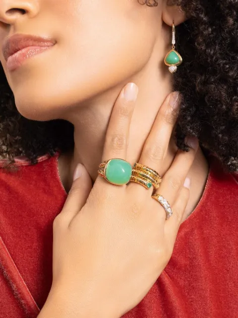 MARINA B Tigella chrysoprase ring