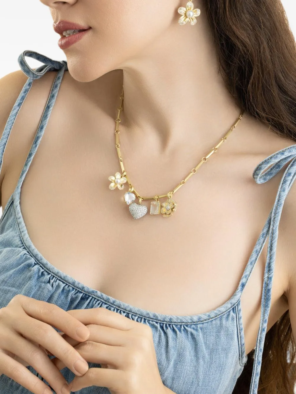 Irene Neuwirth Blossom Camelia Lucky Charm Diamond Pendant in Gold, view 3