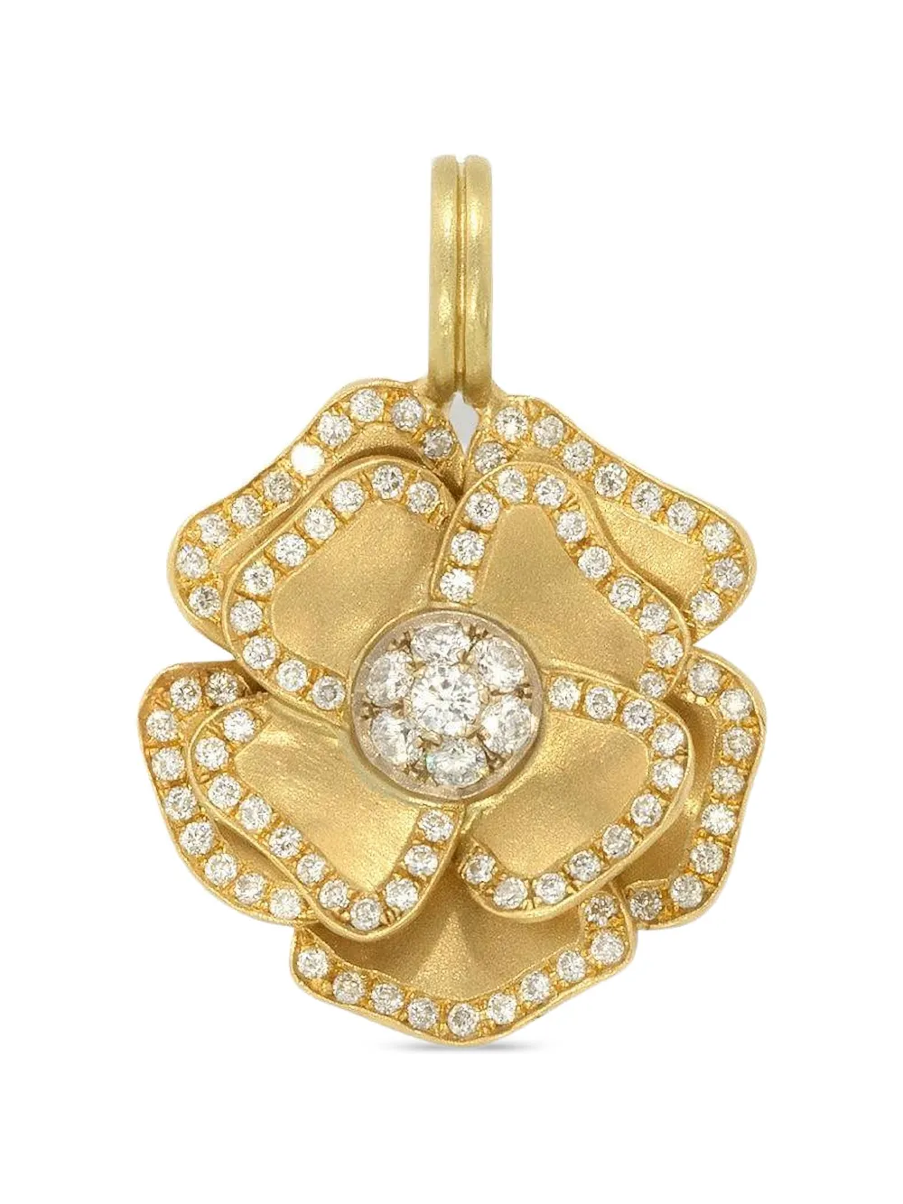 Irene Neuwirth Blossom Camelia Lucky Charm diamond pendant - Gold