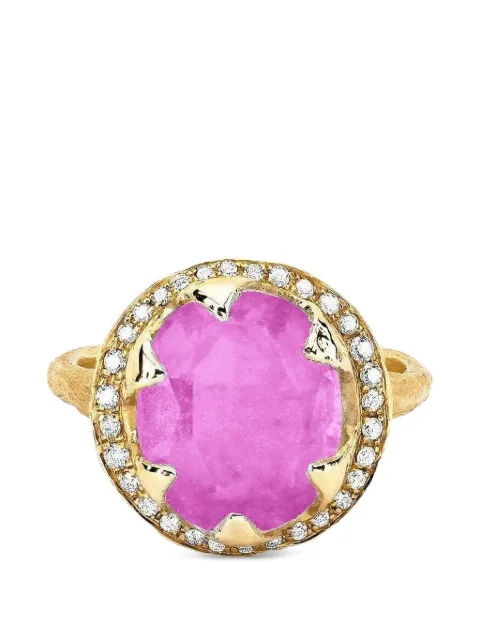 Logan Hollowell Baby Queen pink sapphire and diamond ring