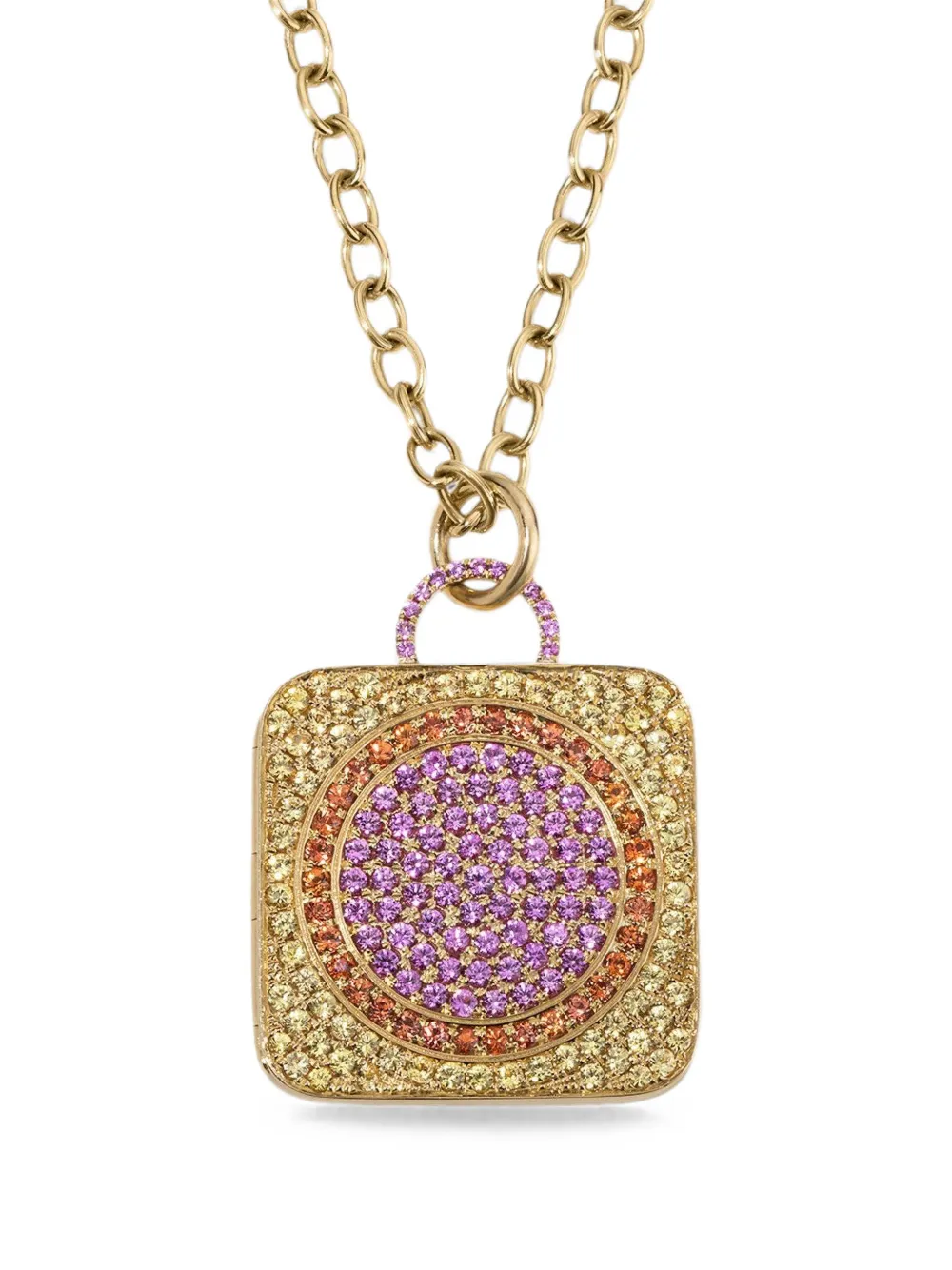 DEVON WOODHILL Voyage sapphire locket pendant - Gold