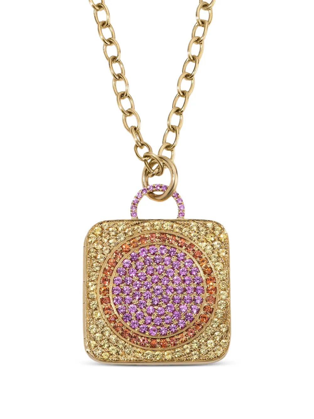 DEVON WOODHILL Voyage sapphire locket pendant - Oro