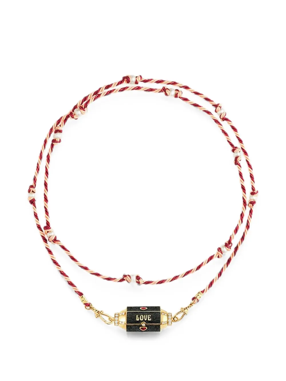 Marie Lichtenberg Love Is Blind diamond and ruby necklace - Gold