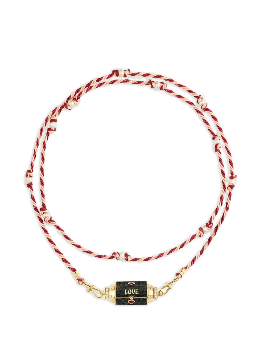 Marie Lichtenberg Love Is Blind diamond and ruby necklace - Oro