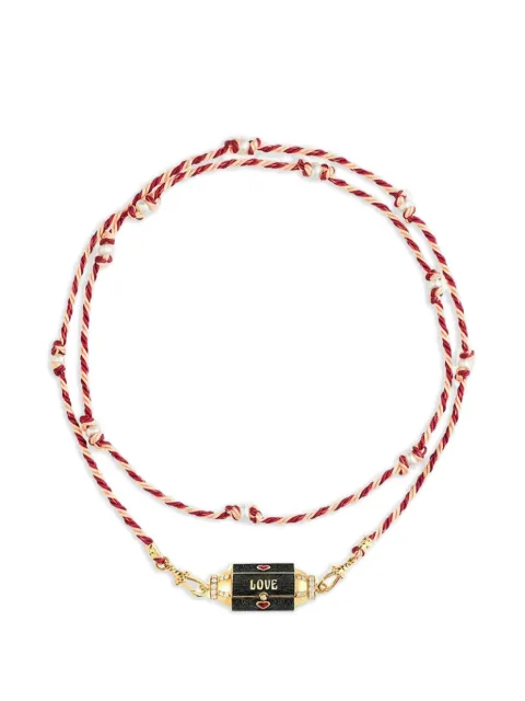 Marie Lichtenberg Love Is Blind diamond and ruby necklace