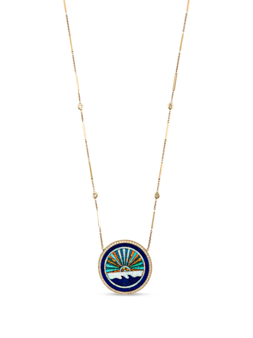Jacquie Aiche Sunshine diamond and opal necklace - Oro