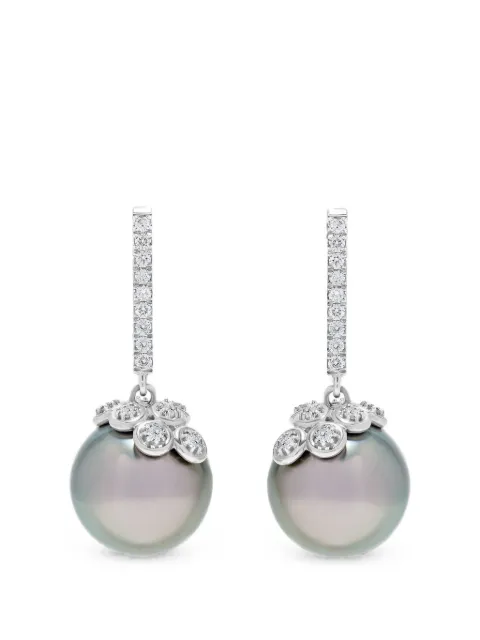 Andreoli Tahitian pearl and diamond drop earrings