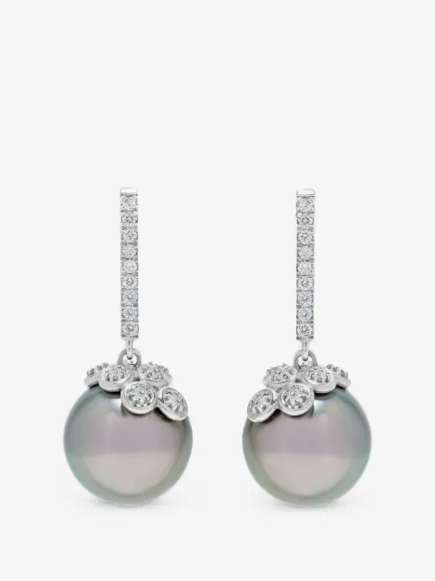 Andreoli Tahitian pearl and diamond drop earrings