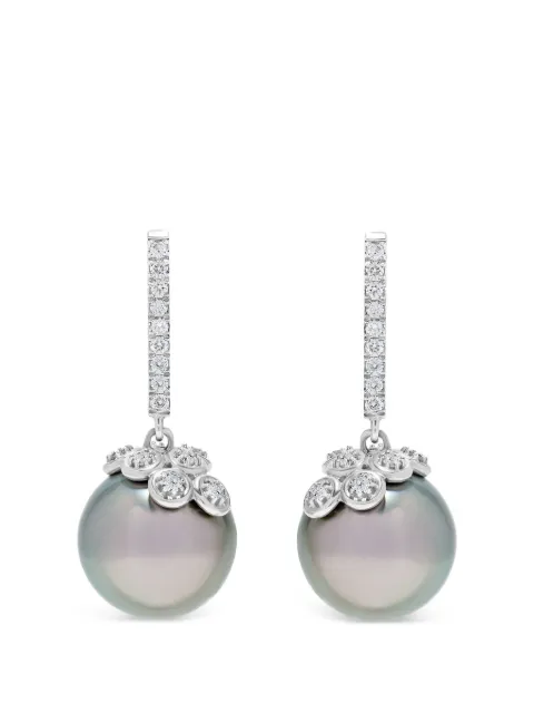 Andreoli Tahitian pearl and diamond drop earrings