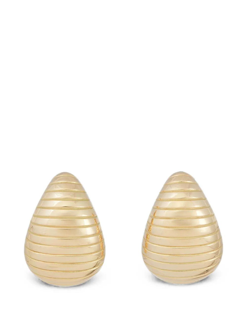 Sidney Garber large Grooved Anjou clip-on earrings - Gold