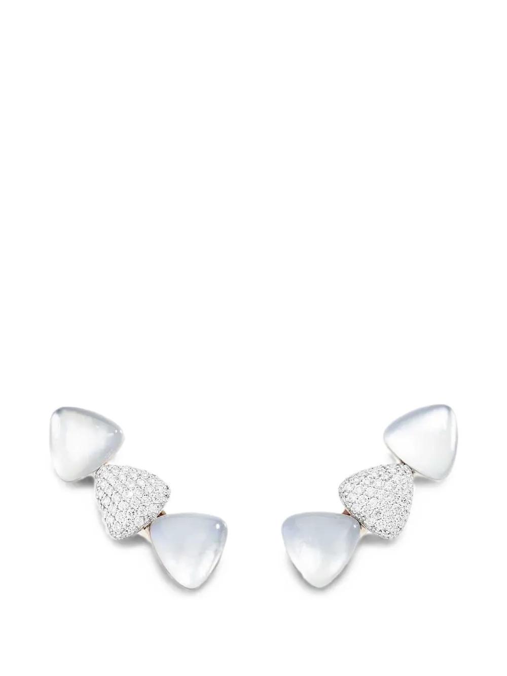 VHERNIER Freccia diamond and pearl earrings - Gold