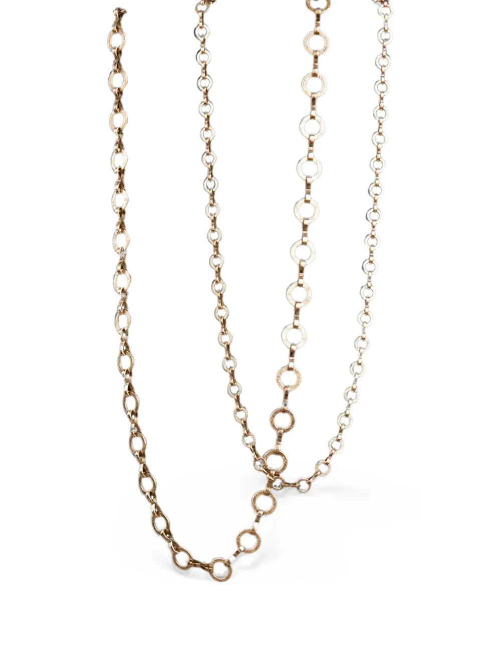 Azlee circle-link chain necklace - Gold