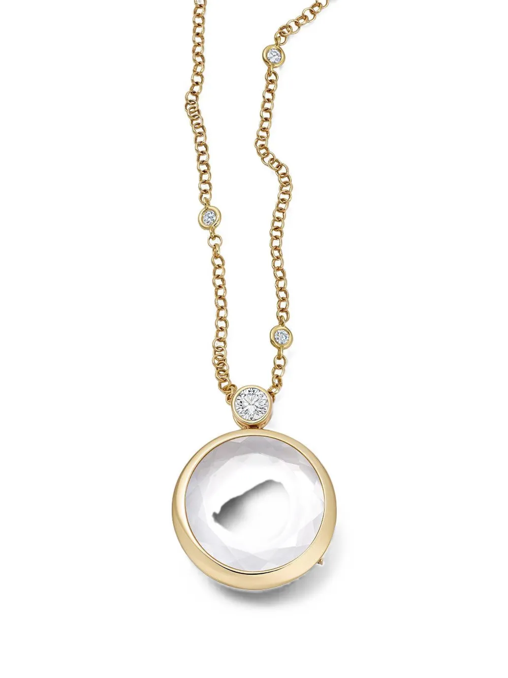 Loquet Halskette mit Saphir und Diamant - Gold