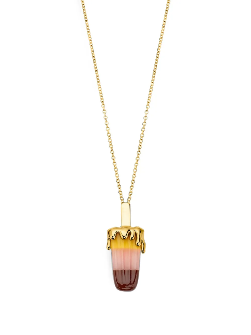 EDINA KISS agate and opal popsicle necklace - Gold