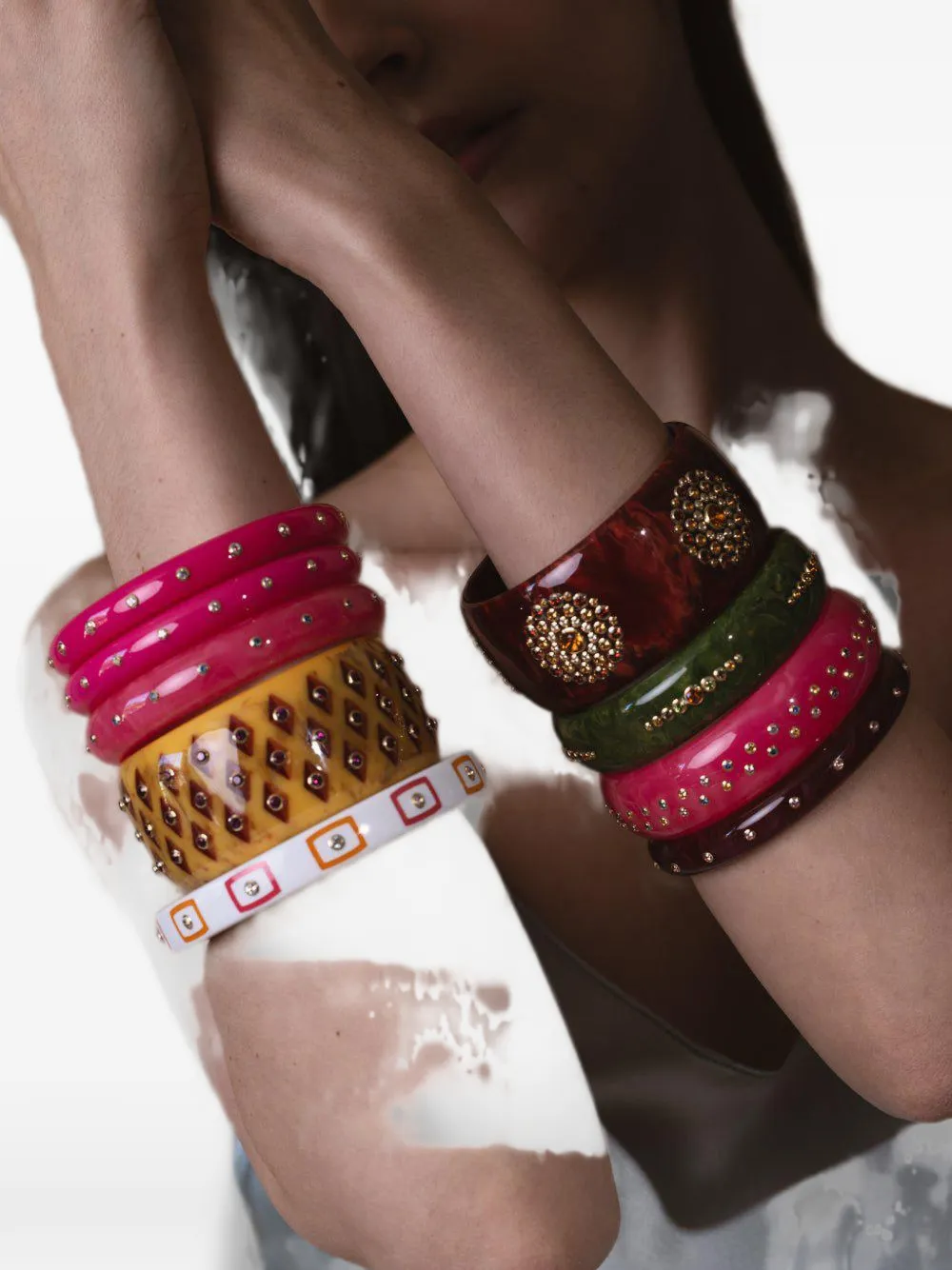 Mark Davis multi-stone bracelet - Rosso