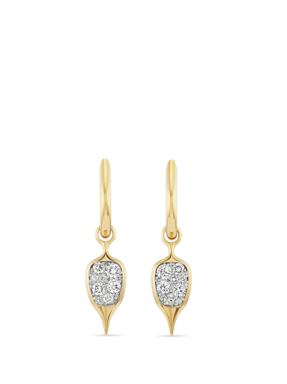 Uniform Object Thorn Carriage diamond huggie earrings