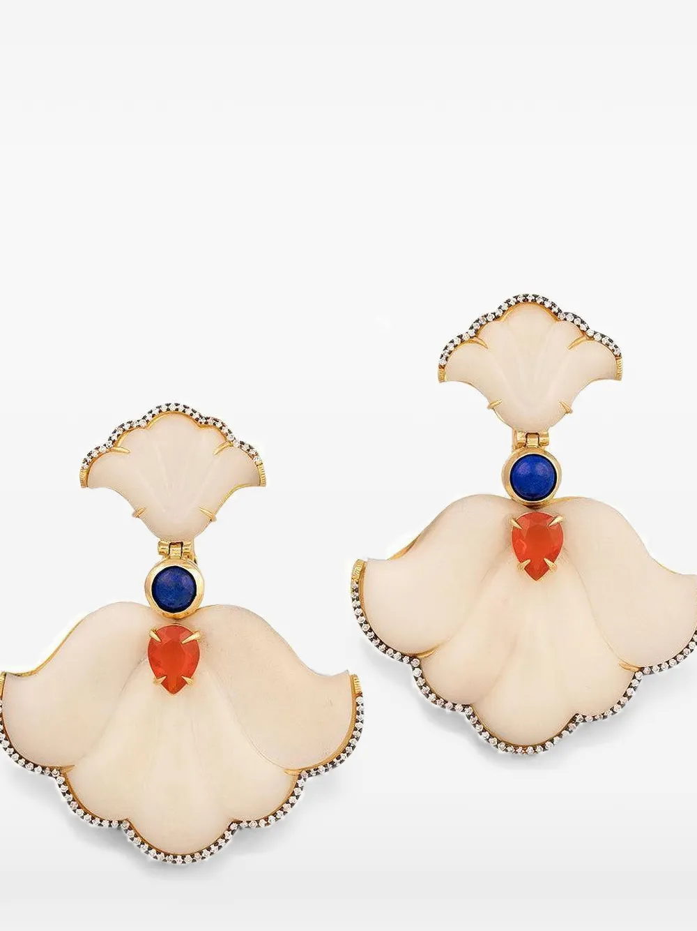 SILVIA FURMANOVICH Jarina Dervish multi-stone earrings - Nude