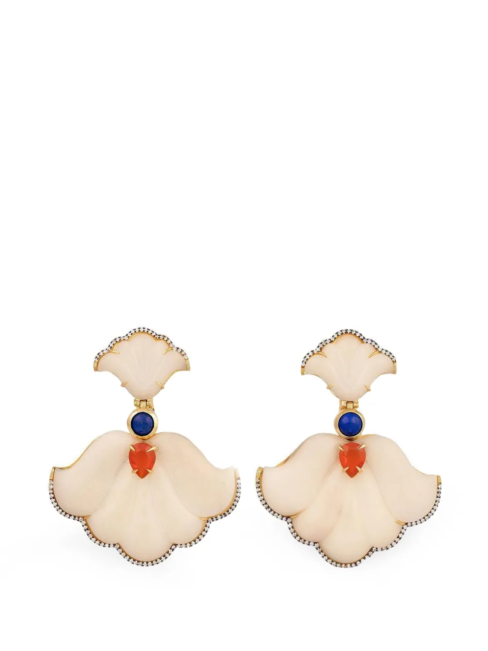 SILVIA FURMANOVICH Jarina Dervish multi-stone earrings - Toni neutri