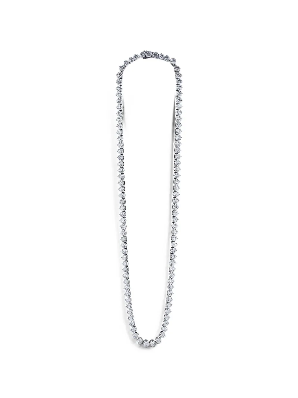 with love Travel Tennishalskette mit synthetischem Diamant - Silber