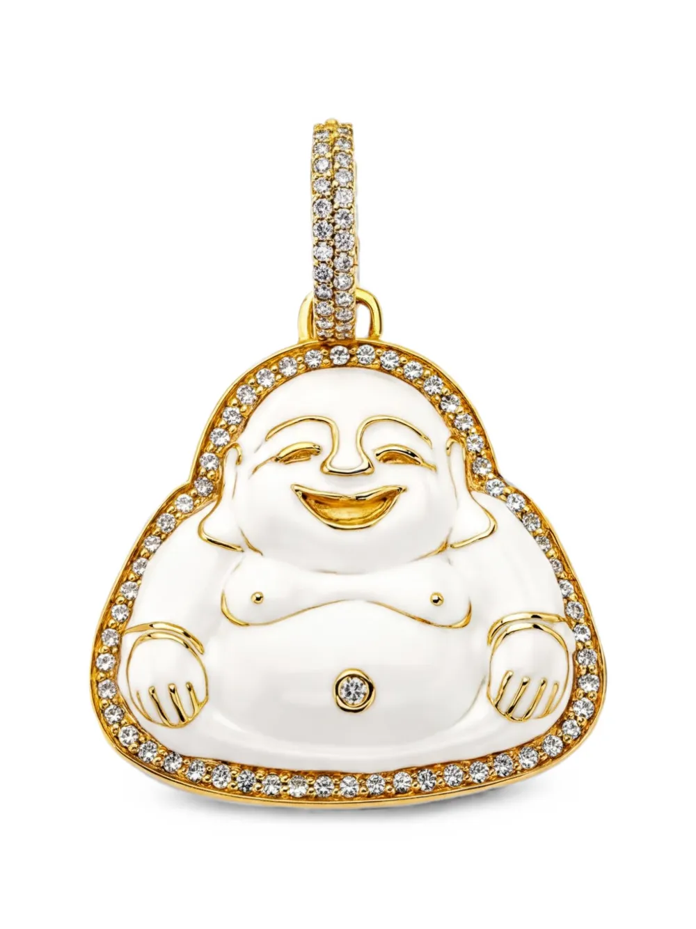 BUDDHA MAMA Pendente Buddha medio con diamanti - Oro