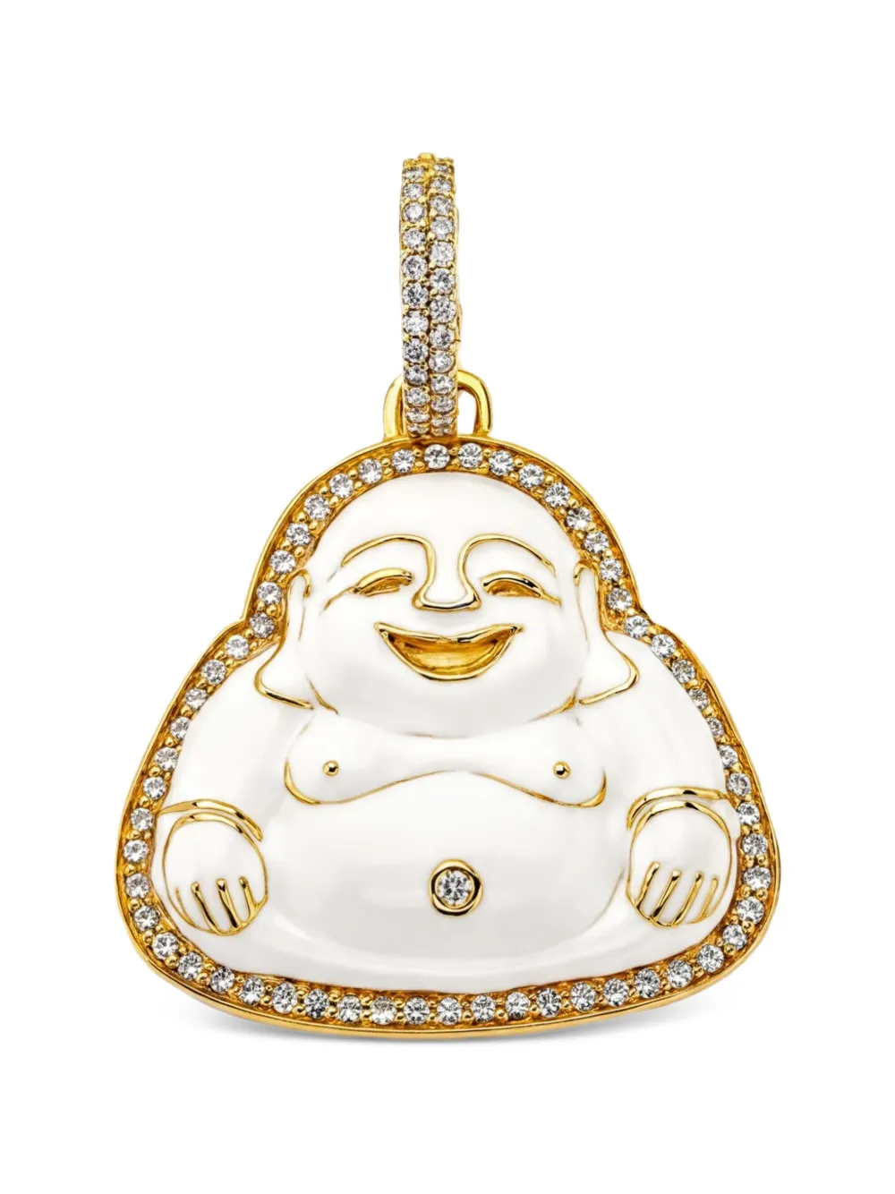 BUDDHA MAMA medium Buddha diamond and enamel pendant