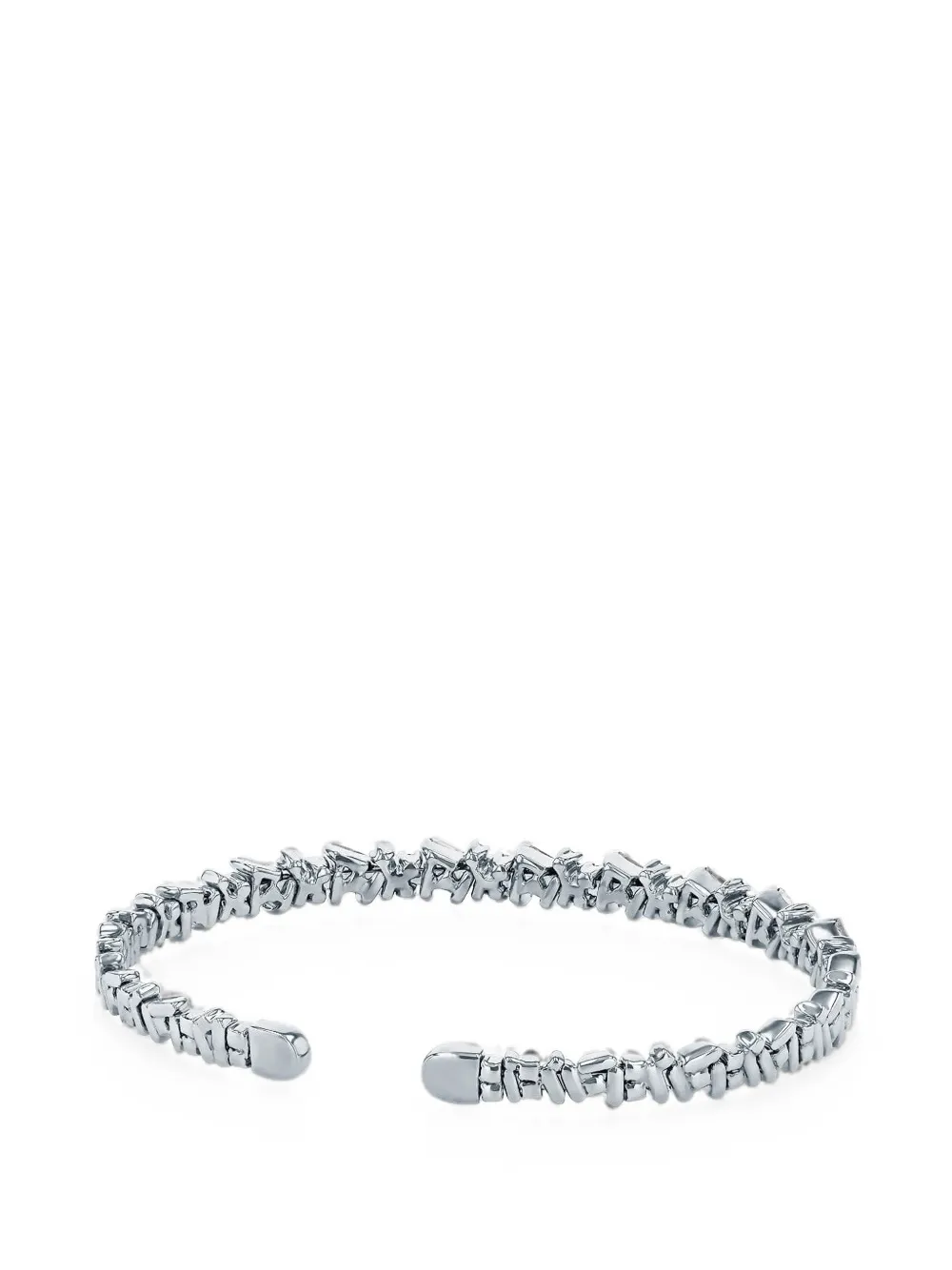 Suzanne Kalan Diamond Bangle Bracelet in Silver, view 3