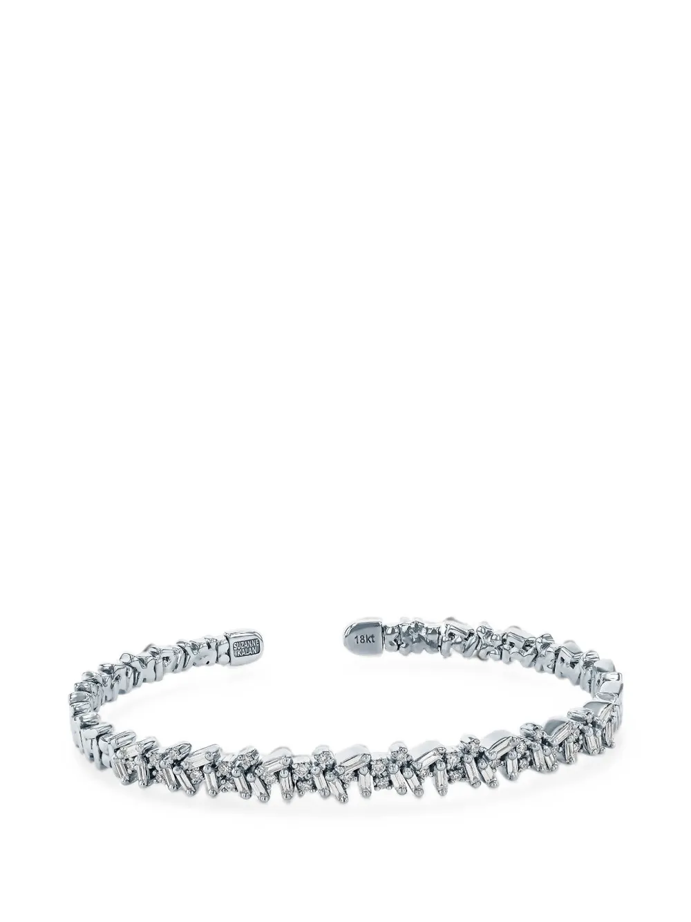 Suzanne Kalan Diamond Bangle Bracelet in Silver, view 2