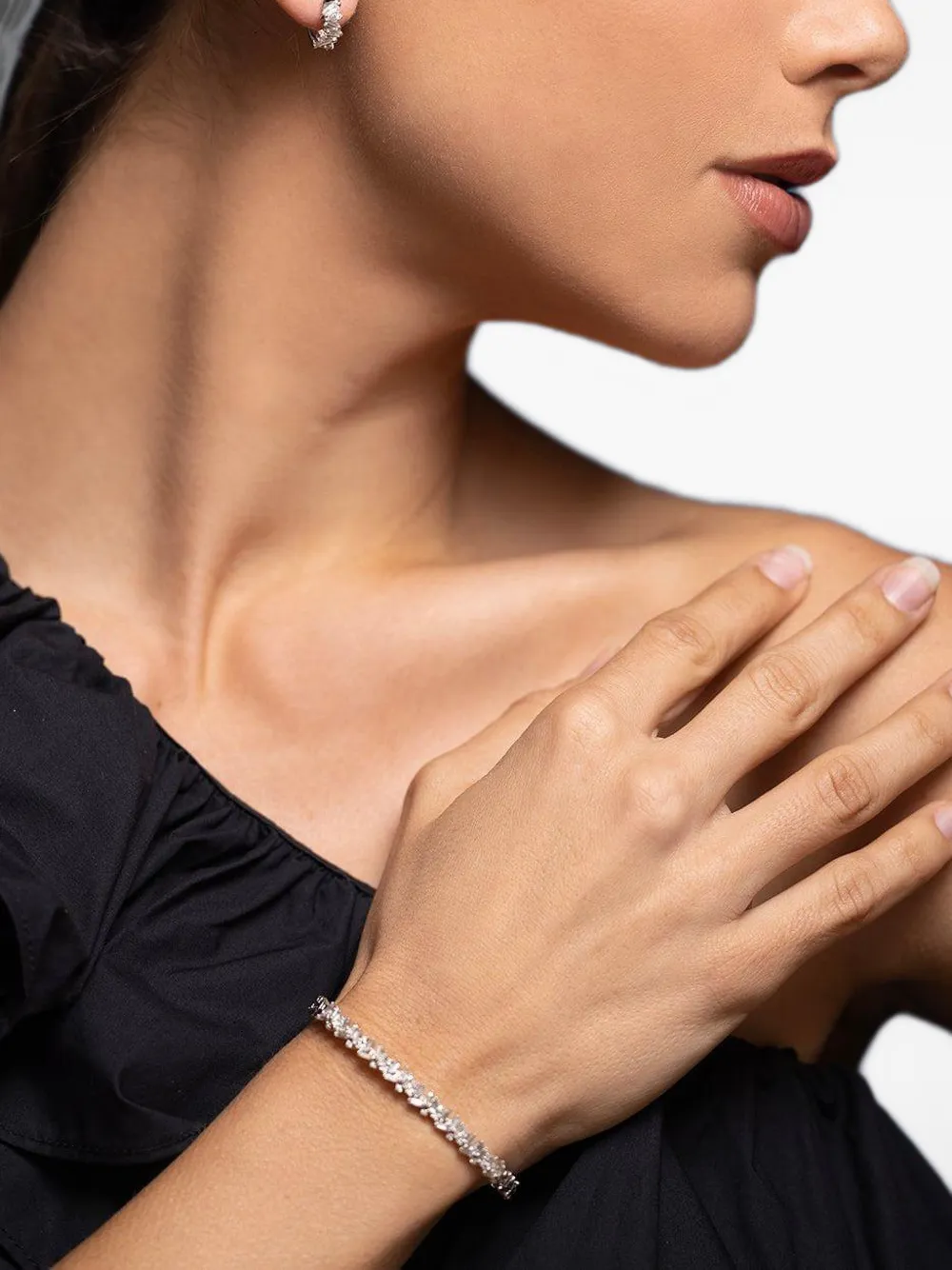 Suzanne Kalan diamond bangle bracelet - Silber