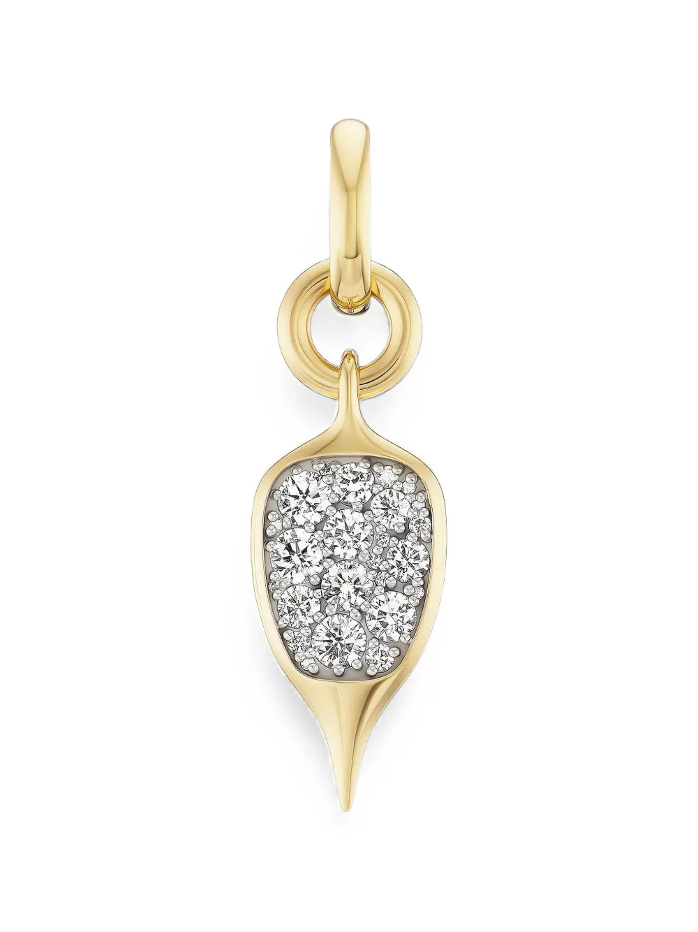 Uniform Object Thorn Carriage Diamond Pendant in Gold, view 3