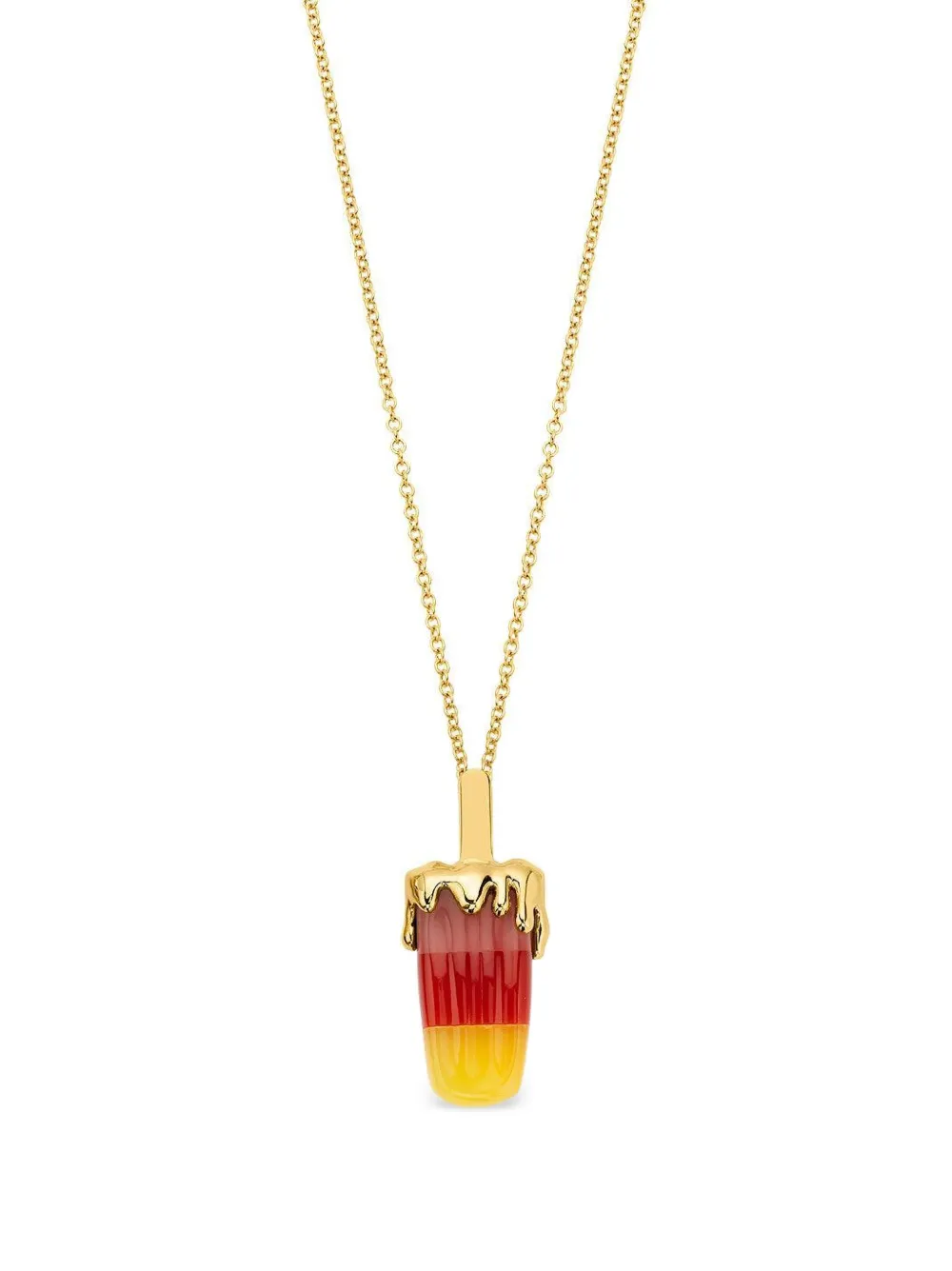 EDINA KISS agate and carnelian popsicle necklace - Oro