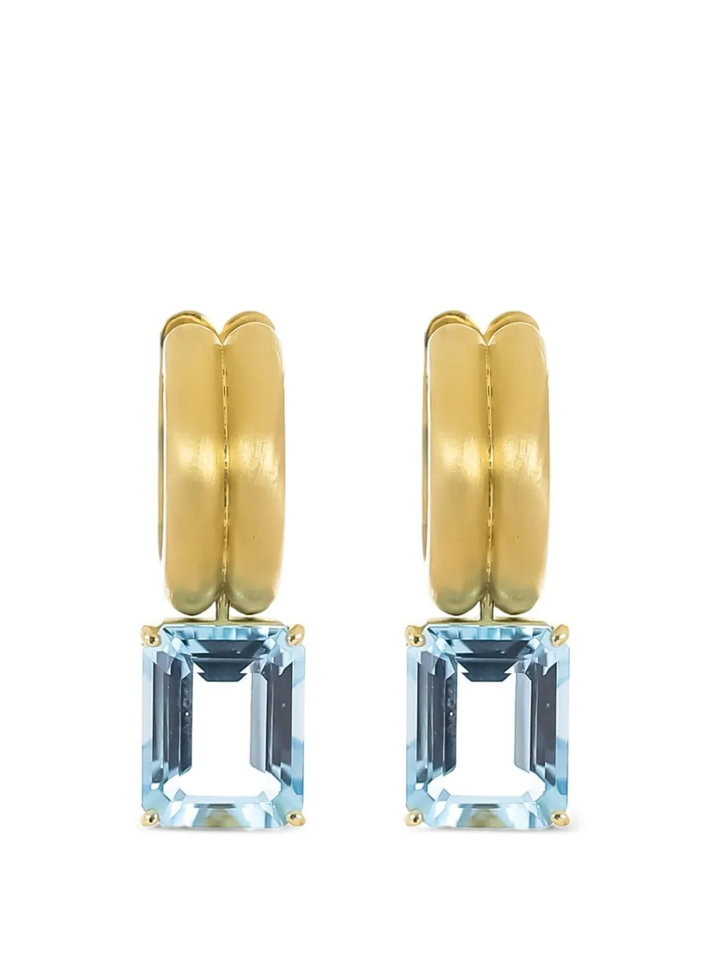 Irene Neuwirth Heroic aquamarine huggie earrings