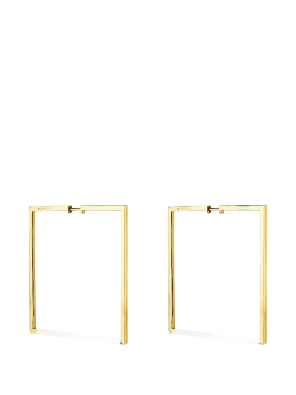 Cadar Foundation square hoop earrings - Gold
