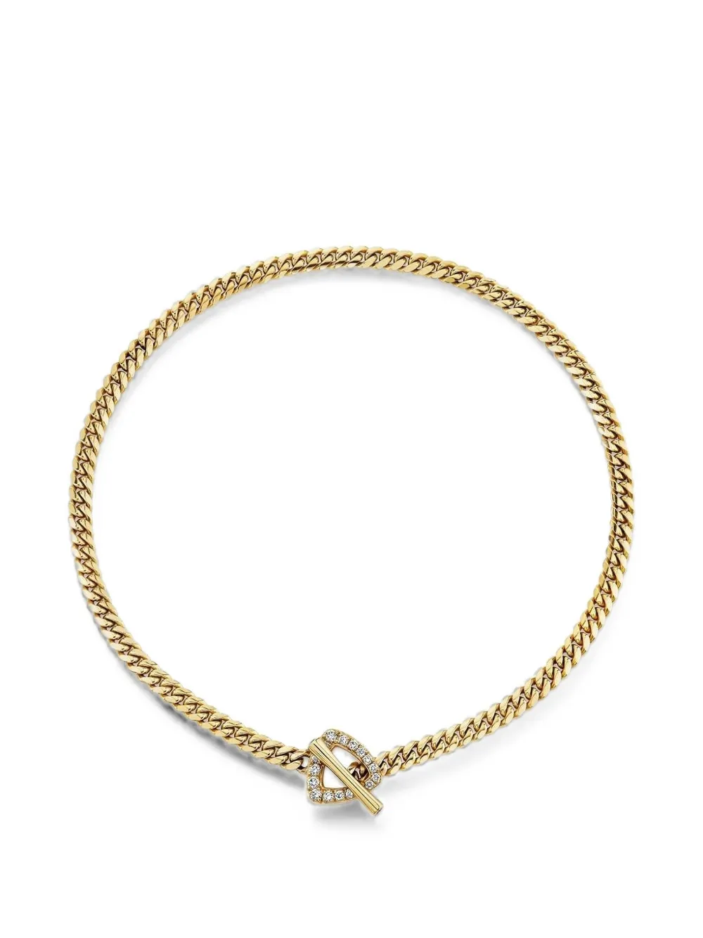 Logan Hollowell diamond trillion necklace - Gold