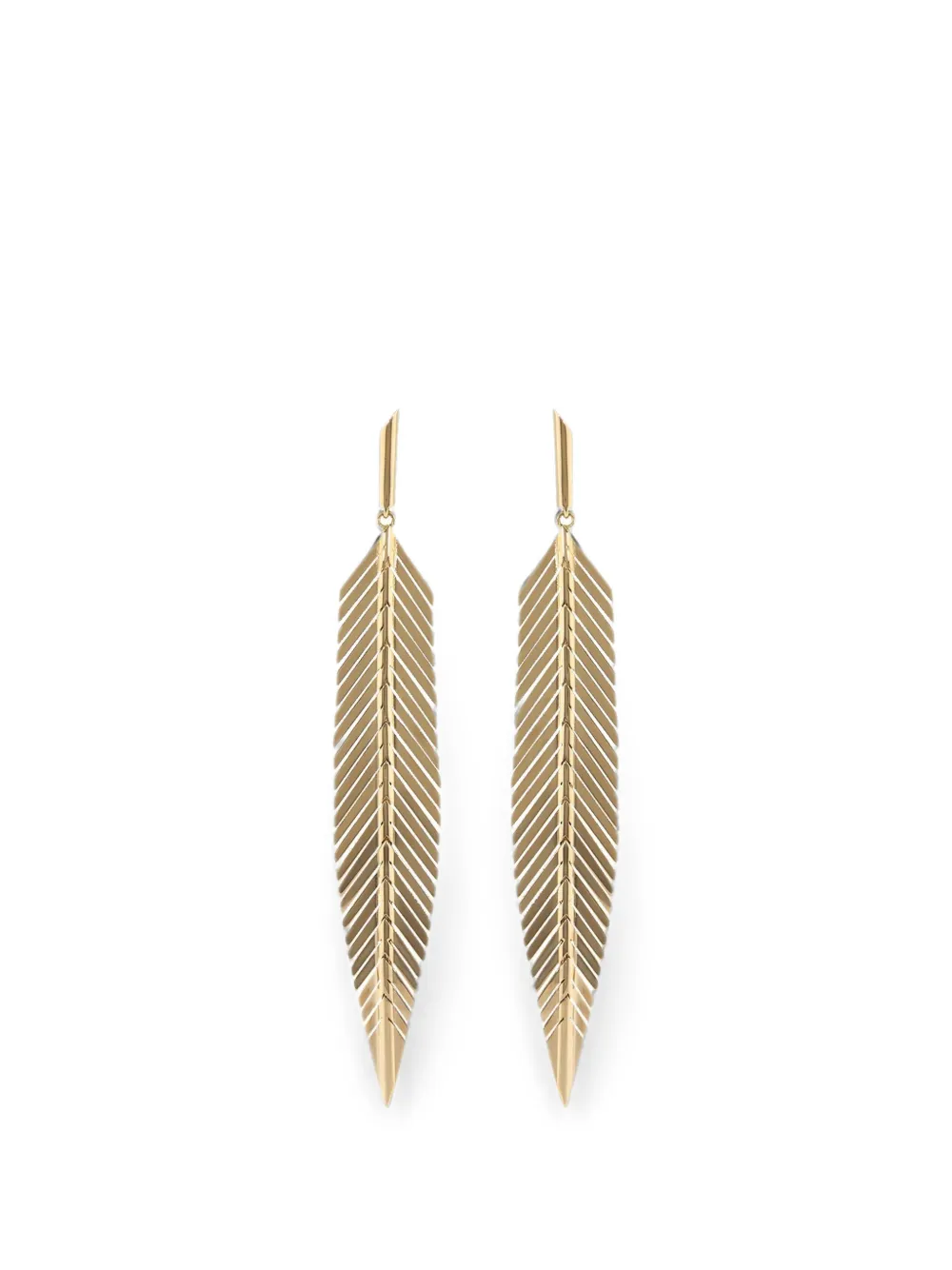 Cadar feather drop earrings - Rosa