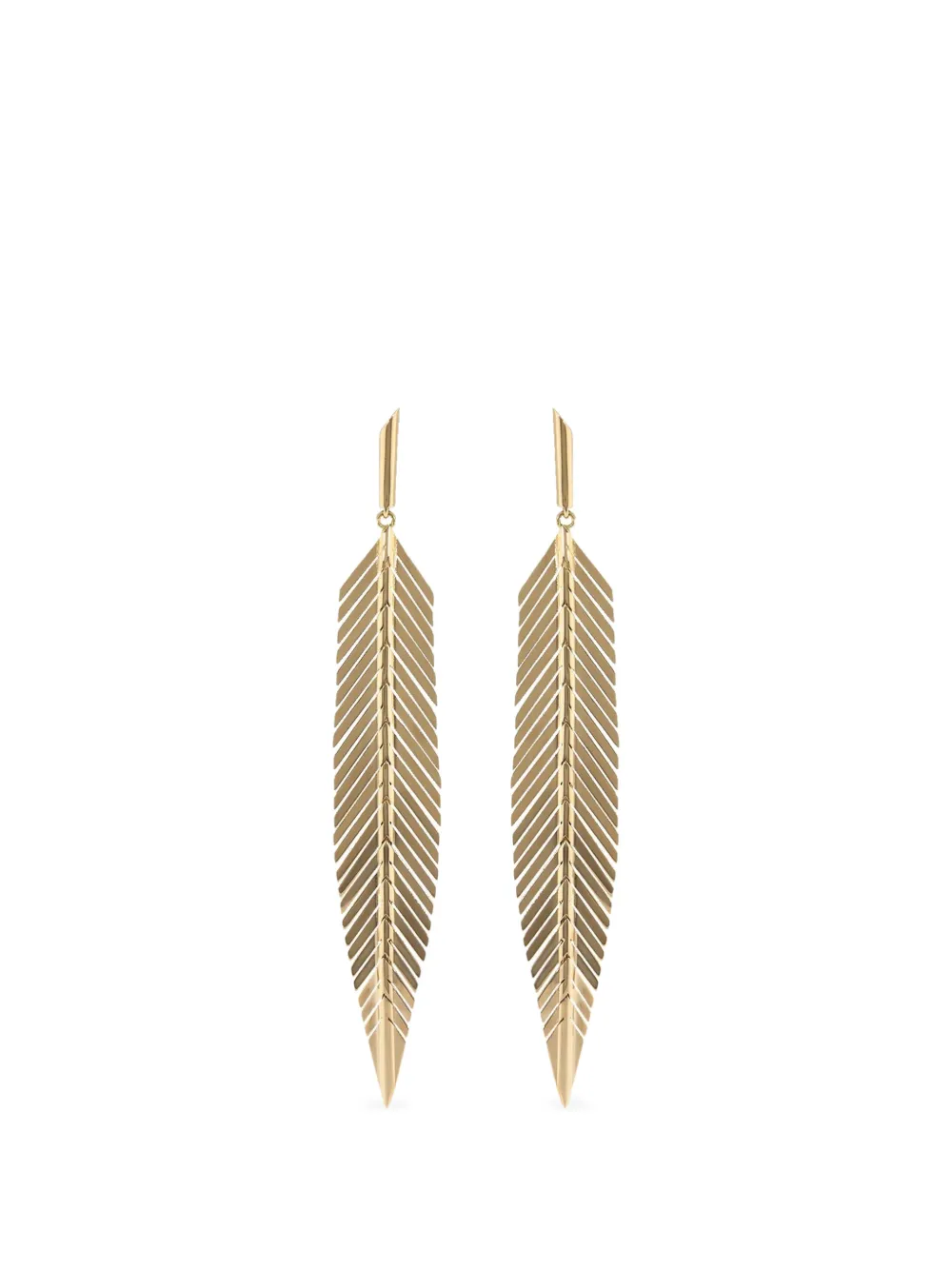 Cadar feather drop earrings - Rosa