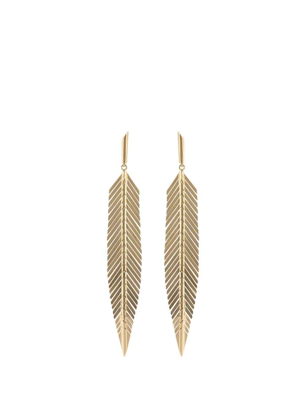 Cadar feather drop earrings - Rosa