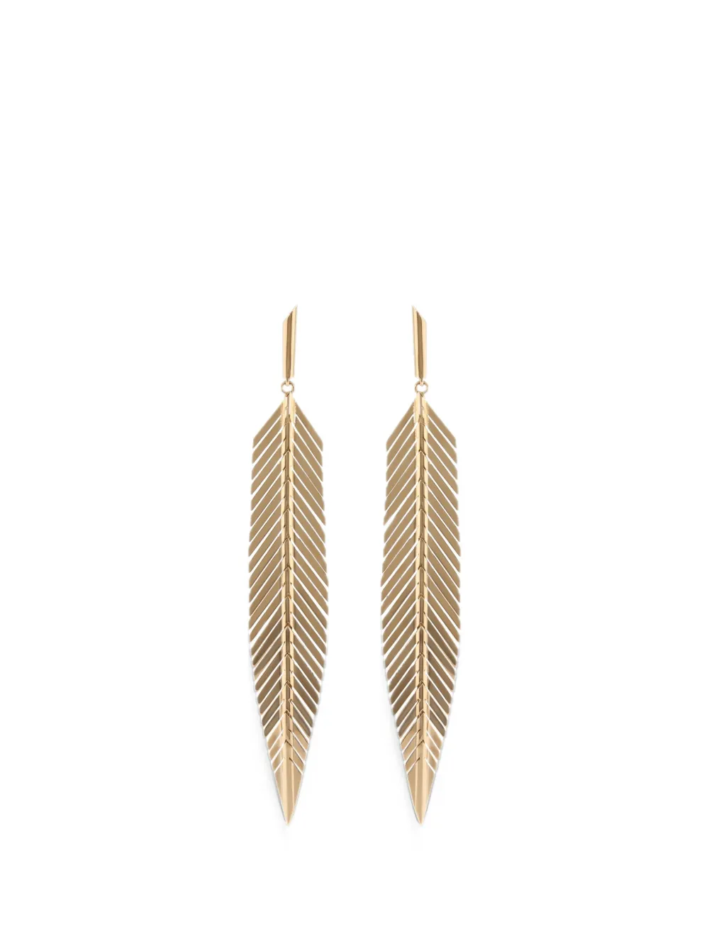 Cadar feather drop earrings - Rosa