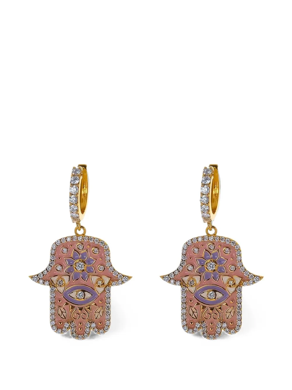 BUDDHA MAMA Creolen mit Diamanten - Gold