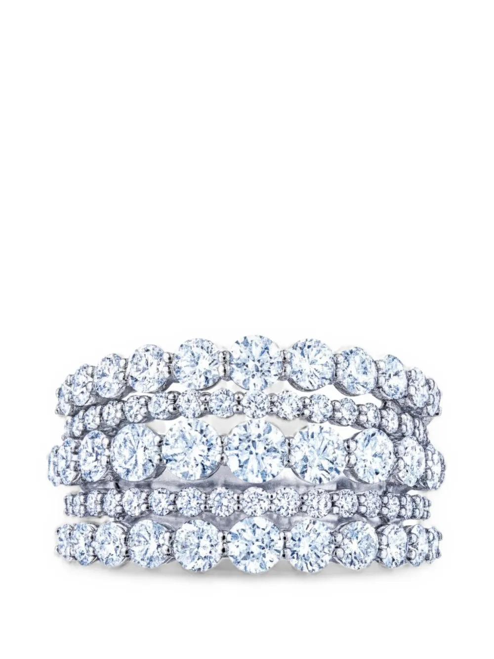 KWIAT Lyric five-row diamond ring - Silber